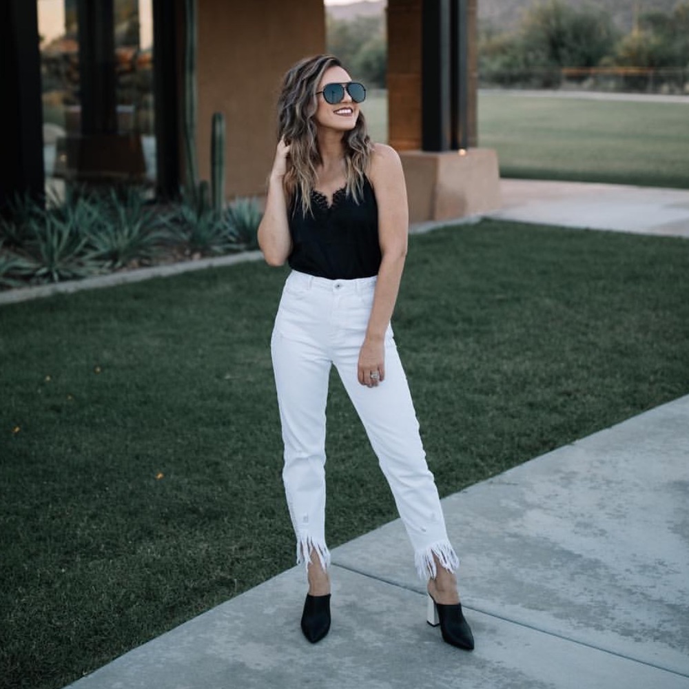 Distressed jeans